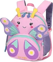 [Bluesaly] Children's Backpack Toddler Kids School Bag Racksack Waterproof Breathable Boys Girls Cute Cartoon Animal Baby Nursery Travel Bag with Chest Clip for Preschool Kindergarten