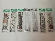 Chartpak Rub-On Art & E-Z Rub On Transfer Lot Of 7 Sheets Christmas Holiday