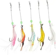 Totority 5Pcs Realistic Soft Fishing Lures Durable Fake Baits for Bass Fishing Lightweight Reusable Tackle for Freshwater for Attracting Various Fish Types