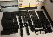 (b11) New LEGO Classic Lot Of (63) Black Brick Pieces Various Sizes Assorted