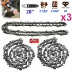 3x 20" Chainsaw Chain Blade Saw Chains 325 058 76DL for BAUMR-AG Giantz 62cc Bar