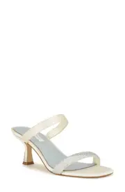 Nine West Shimme Slide Sandal in Ivory at Nordstrom, Size 8