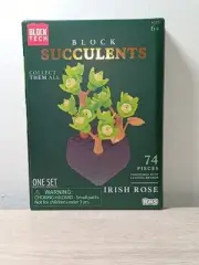 *FREE SHIP* IRISH ROSE Succulent Botanical Block Tech Set "LEGO"