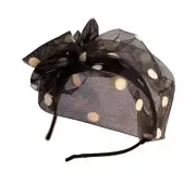 1920s Floral Fascinators Hat with Veil Headband Pillbox Hat Headwear