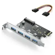 4 Port Expansion Card Adapter 5Gbps Speed For Desktop PCI-Express USB