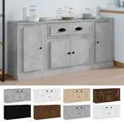 Sideboards 3 pcs Buffet Cupboard Storage Side Cabinet Engineered Wood vidaXL