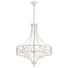 5-Light Crystal Chandelier for Dining Room Modern Farmhouse White Chandelier ...