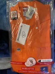 WORKSENSE Lightweight Combination Overalls,Size 77R, Orange (Non-Reflective)new