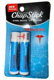 ChapStick Classic Medicated Lip Balm Tube 0.15 oz Each Tube 2 ct. New/Sealed