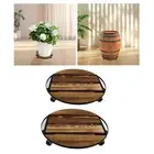 Plant Stand with 4 Wheels Plant Stand Flower Pot Rack Planter Trolley Versatile