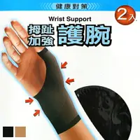 在飛比找樂天市場購物網優惠-【衣襪酷】拇指加強 護腕 2入 健康對策 台灣製 蒂巴蕾