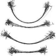 100pcs Saltwater Fishing Leaders High-Strength Metal Fishing Lines Swivel-Design Anti-bite Line for Hooks