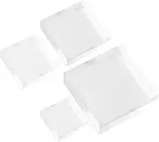 FUNOMOCYA 4pcs Acrylic Jewelry Display Blocks Lightweight Showcase Holders for Earrings Necklaces Bracelets Compact Design for Safe Jewelry Storage and Presentation for Home Retail Use