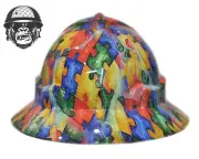 Custom Hydrographic Safety Hard Hat AUTISM AWARENESS PRO CHOICE WIDE BRIM