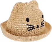 [DEARMAMY] Woven Hat Sun Hat Floppy Beach Hats Fitted Hat Bucket Hats for Women Bucket Hats for Girl Girl Hats Cap Cotton Pink