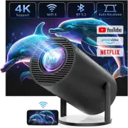 CLOKOWE Portable 4K Mini Projector with Wifi and Bluetooth - 【Built-In Apps &...