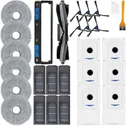 Parts compatible with Ecovacs Deebot X2 Omni/X2/X2 Pro Plus/DEX86 vacuum cleaner robot replacement, main side brush, rubber brush cover, dust bag, filter, Mop cloth accessories (A (28 PCS))