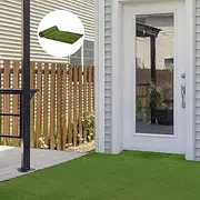 Synthetic Artificial Grass, Fake Turf, 10mm Green Artificial Grass, Fake Faux Grass Turf Mat, Indoor Outdoor, Garden, Dogs Pet Synthetic Grass Carpet Doormat, with Drainage Holes