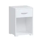 White Bedside Table with Drawer