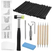 Leather Stamping Tools, Saddle Making Stamp Punch Set with Leather Scriber Pe...
