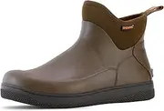 [Showave] Men's Deck Boots Waterproof Ankle Rain Boots Saltwater Fishing Booties Non-slip Outdoor Rubber Boots