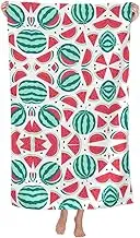 Pvinnk Fruits Watermelon Print Oversized Vibrant Adult Beach Towel 32 x 52 in Soft Lightweight Quick Dry Towel