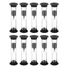 3 Minute Sand Timer, 10Pcs Small Sandy Clock, Count Down Sand Glass Black