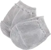 [FBIEE88TR] 8 Pairs Toe Topper Socks for Women, No Show Liner Half Socks, Non Slip Socks Hidden Reusable Toe Covers Socks for High Heels(Grey)