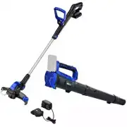 POWERBLADE 20V Leaf Blower & Line Trimmer / Edger Combo, Kit with 4.0Ah Battery