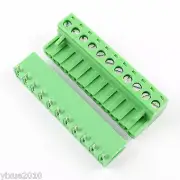 10Pcs 5.08mm 11 Pin Right Angle Screw Terminal Block Pluggable Plug Connector