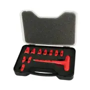 Wiha Tools 31394 11-Pc Insulated 1/4" Drive T-Handle Inch Sockets Set