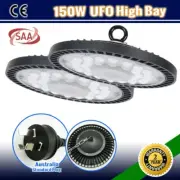 2x TSD 150W HIGH LOW BAY LED WORK LIGHT WAREHOUSE FACTORY GROW DOWN FLOOD LAMP