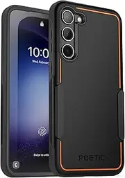 [Poetic] Neon Series Case Designed for Samsung Galaxy S23 Plus 5G 6.7 inch, Dual Layer Heavy Duty Tough Rugged Lightweight Slim Shockproof Protective Case 2023 New Cover for Galaxy S23+ 5G, Black
