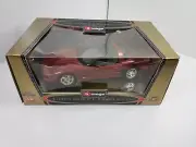BURAGO 1/18 SCALE DIECAST 1998 CHEVROLET CORVETTE TARGA BURGUNDY MODEL CAR 3396