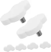 Modern Drawer Pulls Cartoon Designs Soft Rubber Handles for Boys and Girls 6pcs Set Brushed Nickel
