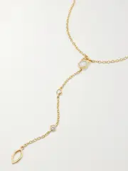 [COURBET] COURBET - Co Tie 18-karat Recycled Gold Laboratory-grown Diamond Necklace - One size One size Gold