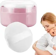 Body Powder Container | Children Talcum Storage Box,Body Powder Container Dispenser Case with Puff for Baby After Bath