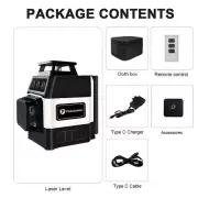Mini 12 Lines 3D Laser Level 360 Self-Leveling Horizontal and Vertical Cross Lin