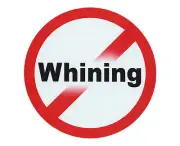 Magnetic Bumper Sticker - No Whining, Stop Complaining - Round Magnet