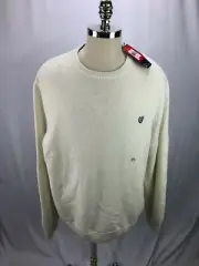 Chaps men's Cream Cotton Sweater 2XL NWT