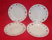Corelle Hometown Bread & Butter Plates Red Heart Set of 4