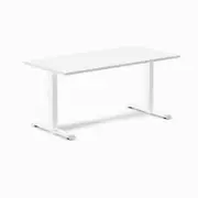Desky Fixed Height White Melamine Desk 1500x750mm White Leg