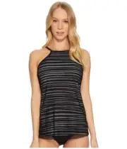 MAGICSUIT MIRACLESUIT TANKINI SWIMSUIT 10 40 Two Piece Clean Lines Adele Black