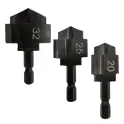 3Pcs PPR Lifting Stepped Drill Bit Water Pipe Connection Tool 20/25/32 for5577