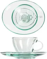Pasabahce Set of 4 Tazze Con Piatto Penguen Vetro cl 10