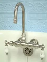 Elements Of Design DT0018CL Double Handle Wall Mounted Clawfoot - Nickel