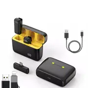 2Mic Wireless Lavalier Microphone For Phone Android iPhone iPad Vlog Live Stream