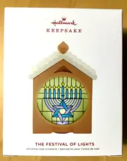 FESTIVAL OF LIGHTS.MENORAH,HANUKKAH,CHANUKIAH,Yr 2019 Hallmark Keepsake