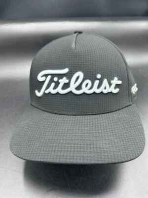 Titleist Golf Hat Tour Stretch Tech FJ ProV1 Black M/L Fitted Cap
