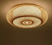 Round Light Shade Ceiling Chandelier Cover Dining Room Wooden Lampshades Modern